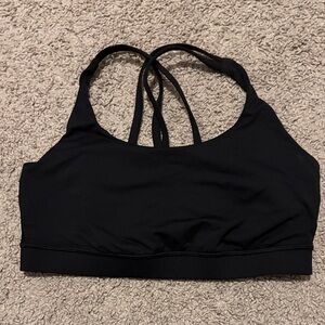 Lulu Black Strappy Sports Bra - Women Intimates & Sleepwear
